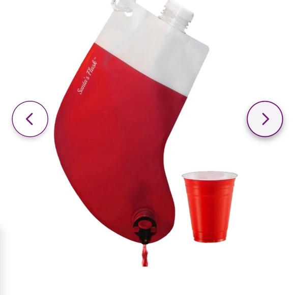 Bundle of TWO Santa’s wine /beverage Flasks - Picture 5 of 5